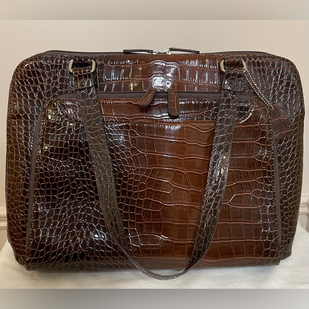 NWOT Cabrelli & Co Vegan Leather Brown Laptop Bag